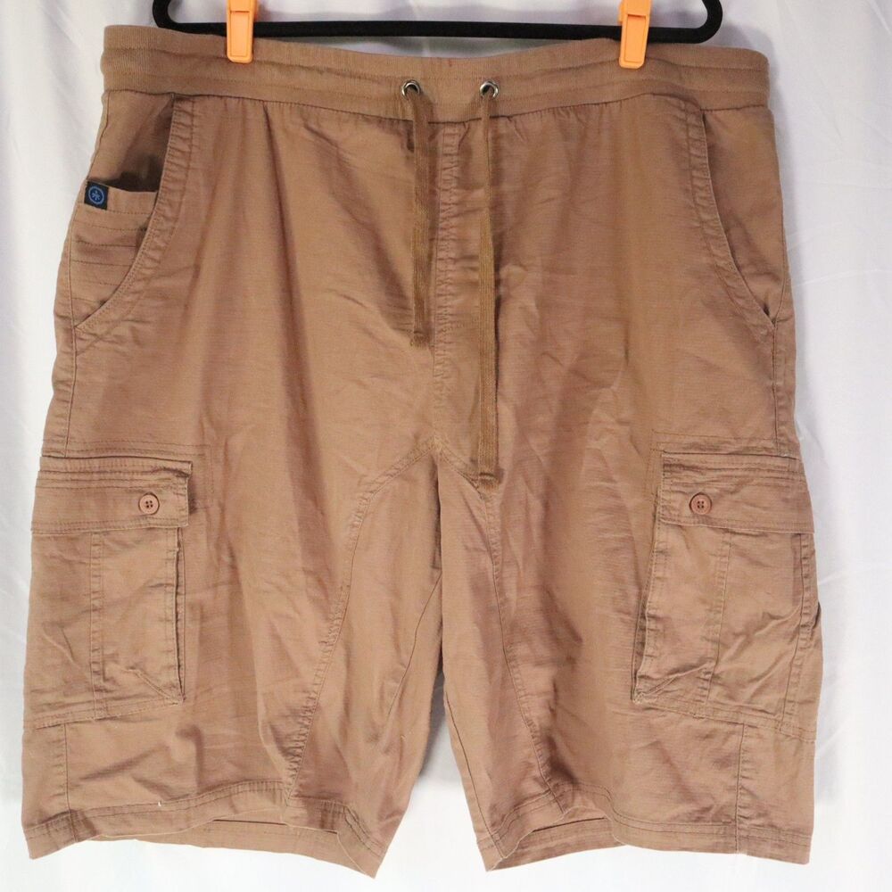 Monument Brown Shorts Drawstring Size 2X Cargo Style Light-weight